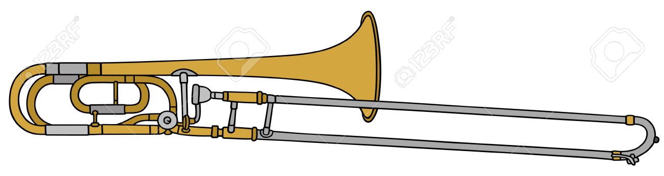 Dessin A La Main D Un Trombone Clip Art Libres De Droits Vecteurs Et Illustration Image