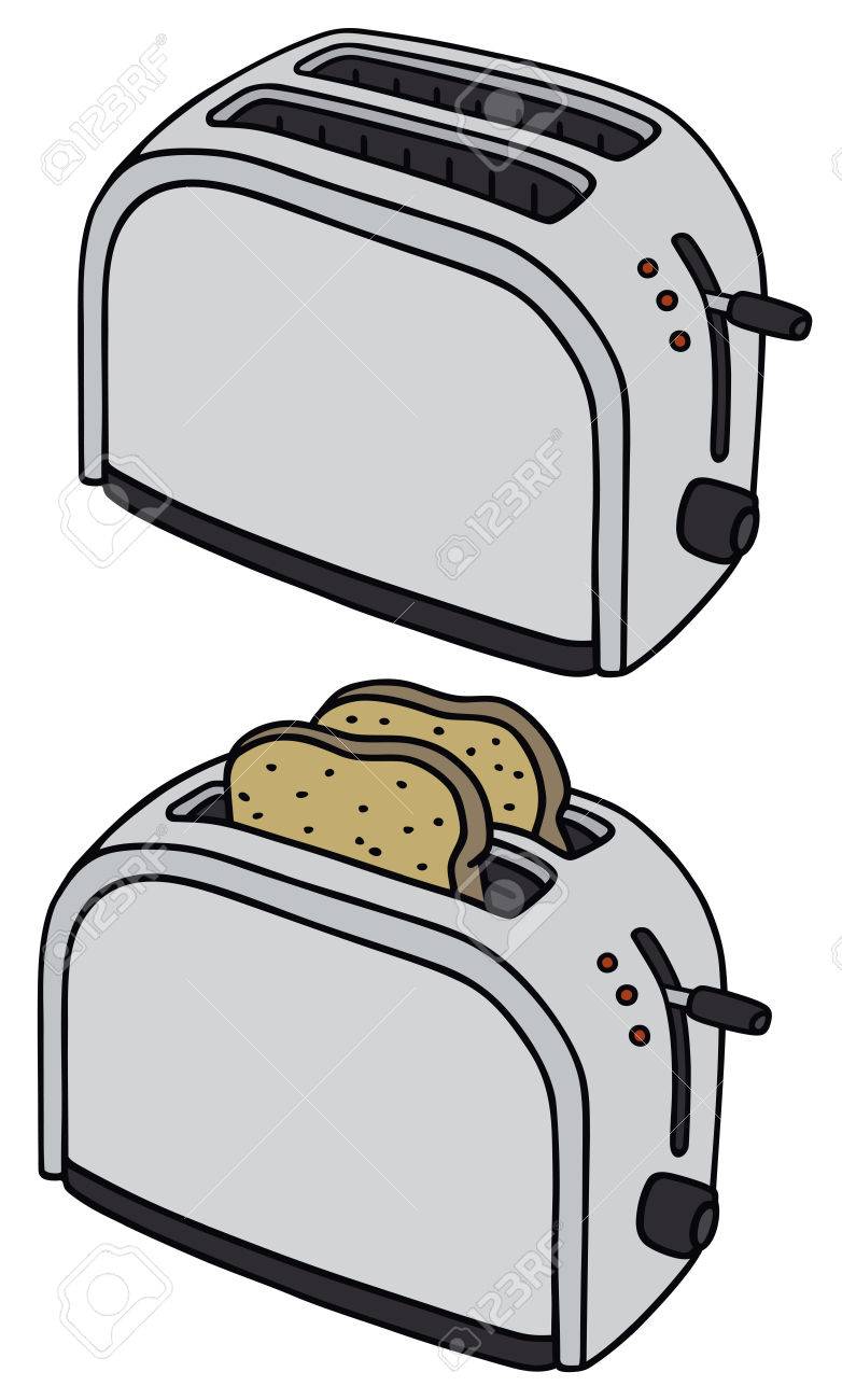 Hand Drawing Of Two Electric Toasters Stock Vector Hand Drawing Of Two Electric Toasters Stock Vector