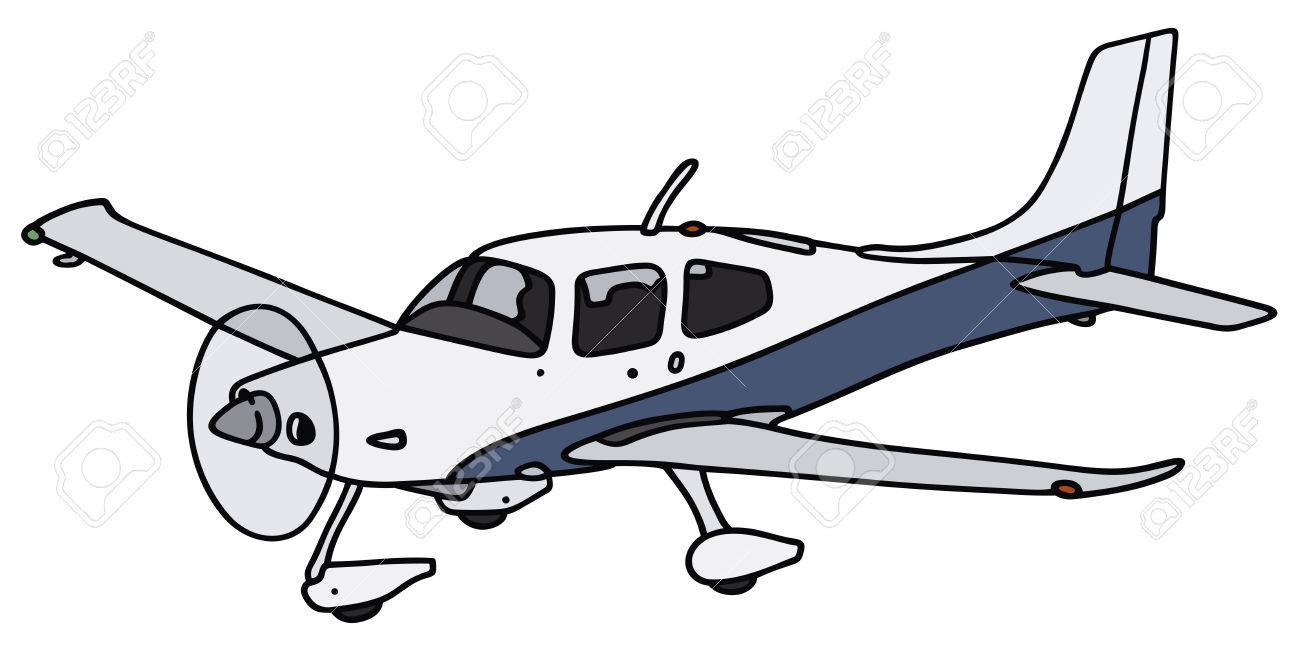 Dessin A La Main D Un Avion A Helice Pas Un Vrai Modele Clip Art Libres De Droits Vecteurs Et Illustration Image
