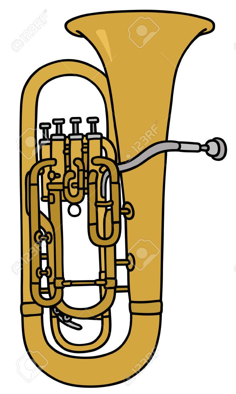 Hand Drawing Of A Trombone Royalty Free Cliparts Vectors And Stock Illustration Image