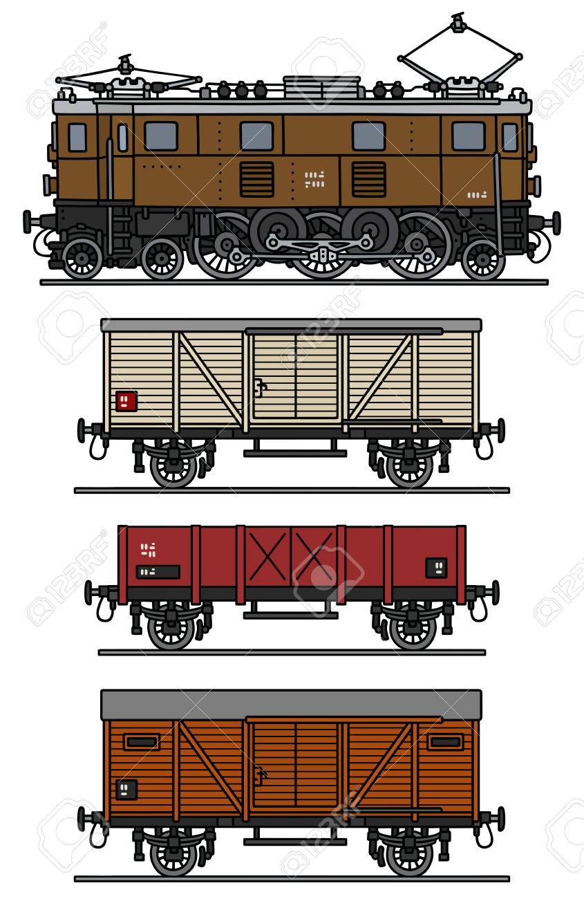 electric train drawing