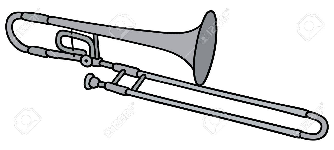 Hand Drawing Of A Trombone Royalty Free Cliparts Vectors And Stock Illustration Image