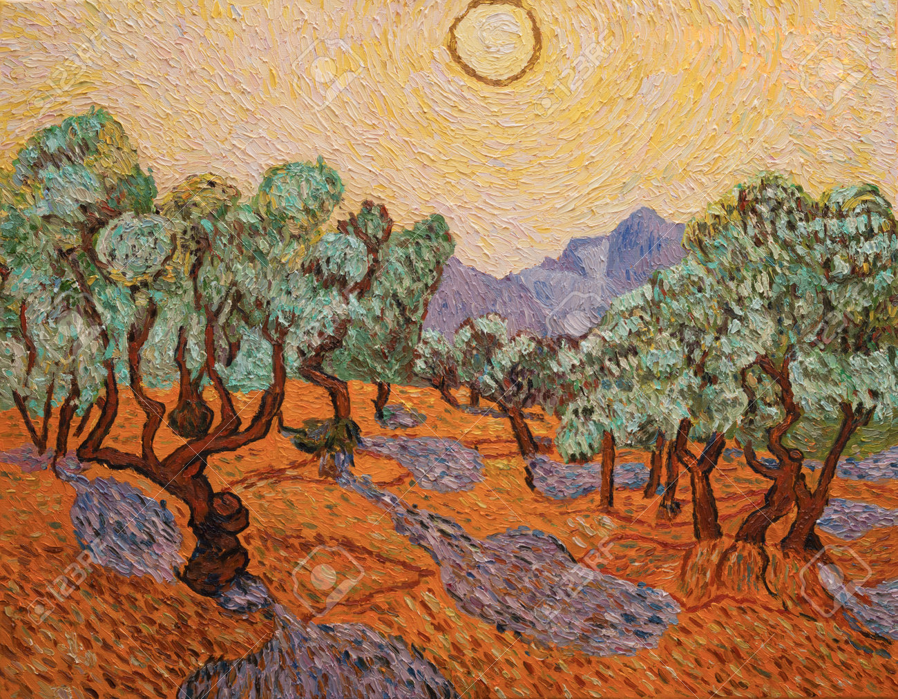 油彩画 「葉相」