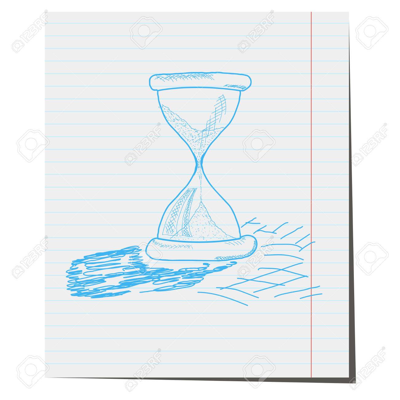 Sanduhr Mit Der Hand Auf Ein Blatt Papier Gezeichnet Fur Design Anwendungen Lizenzfrei Nutzbare Vektorgrafiken Clip Arts Illustrationen Image 38994972