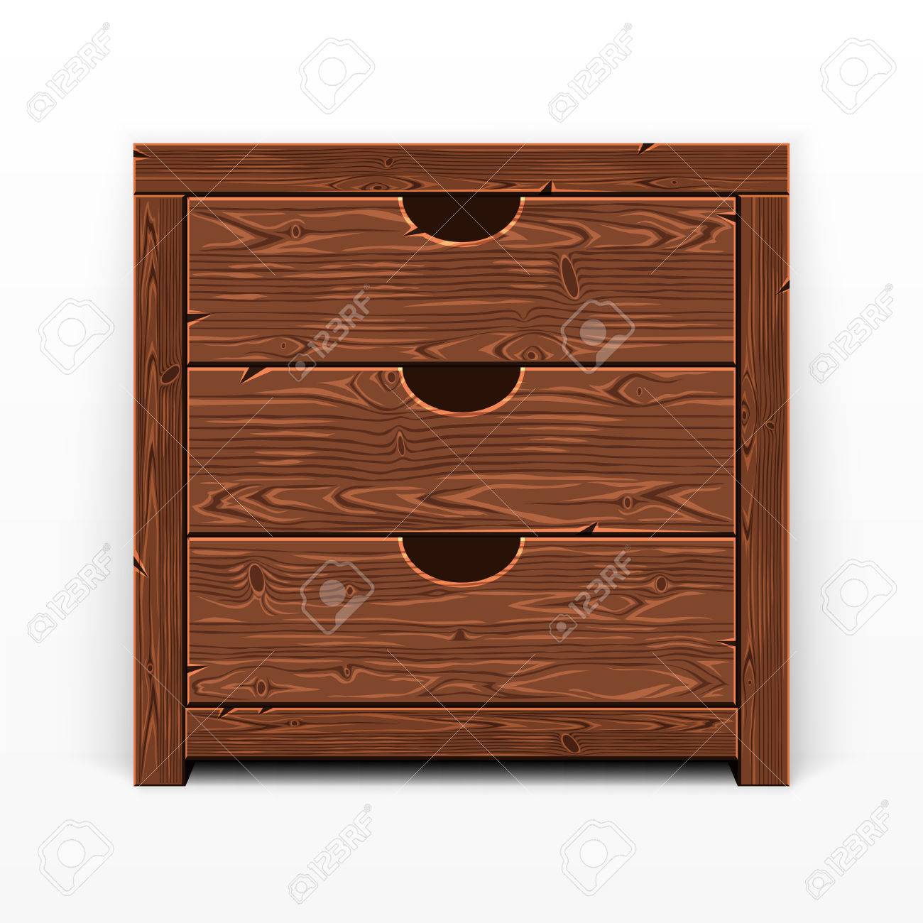 木製の古い箪笥のイラスト素材 ベクタ Image