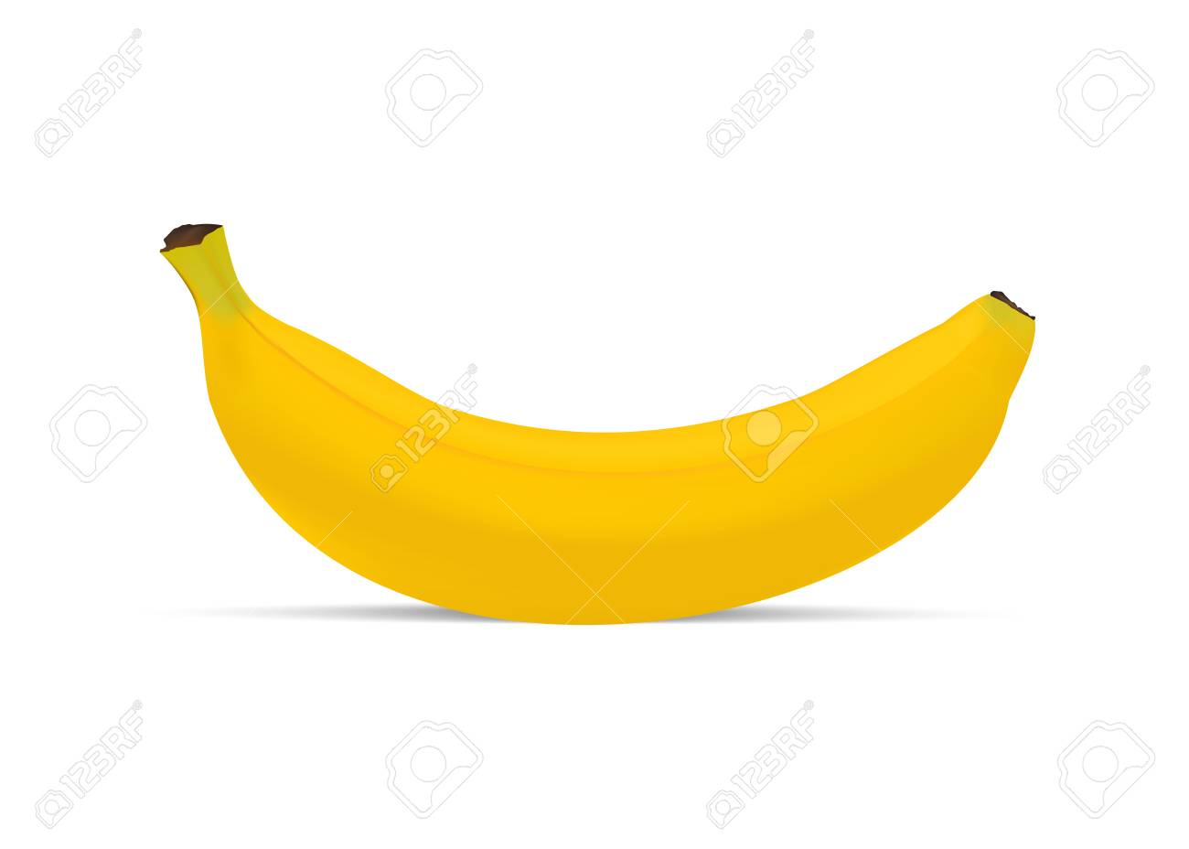 白い背景に隔離された現実的なバナナ ベクトルイラスト のイラスト素材 ベクタ Image
