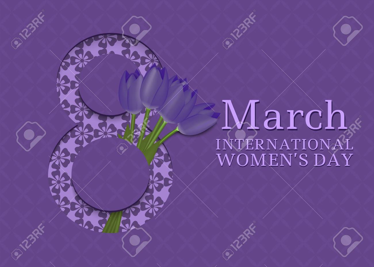 8 march international women s day template for posters or cards