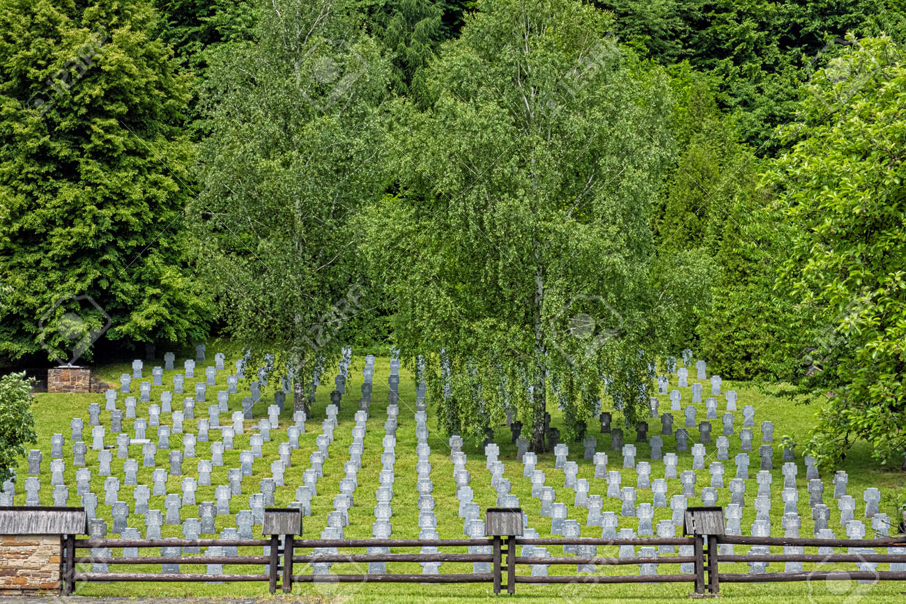 War cemetery, Huncovce village, Slovak republic, Europe. Travel destination. - 171586275 War cemetery, Huncovce village, Slovak republic, Europe. Travel destination. - 171586275