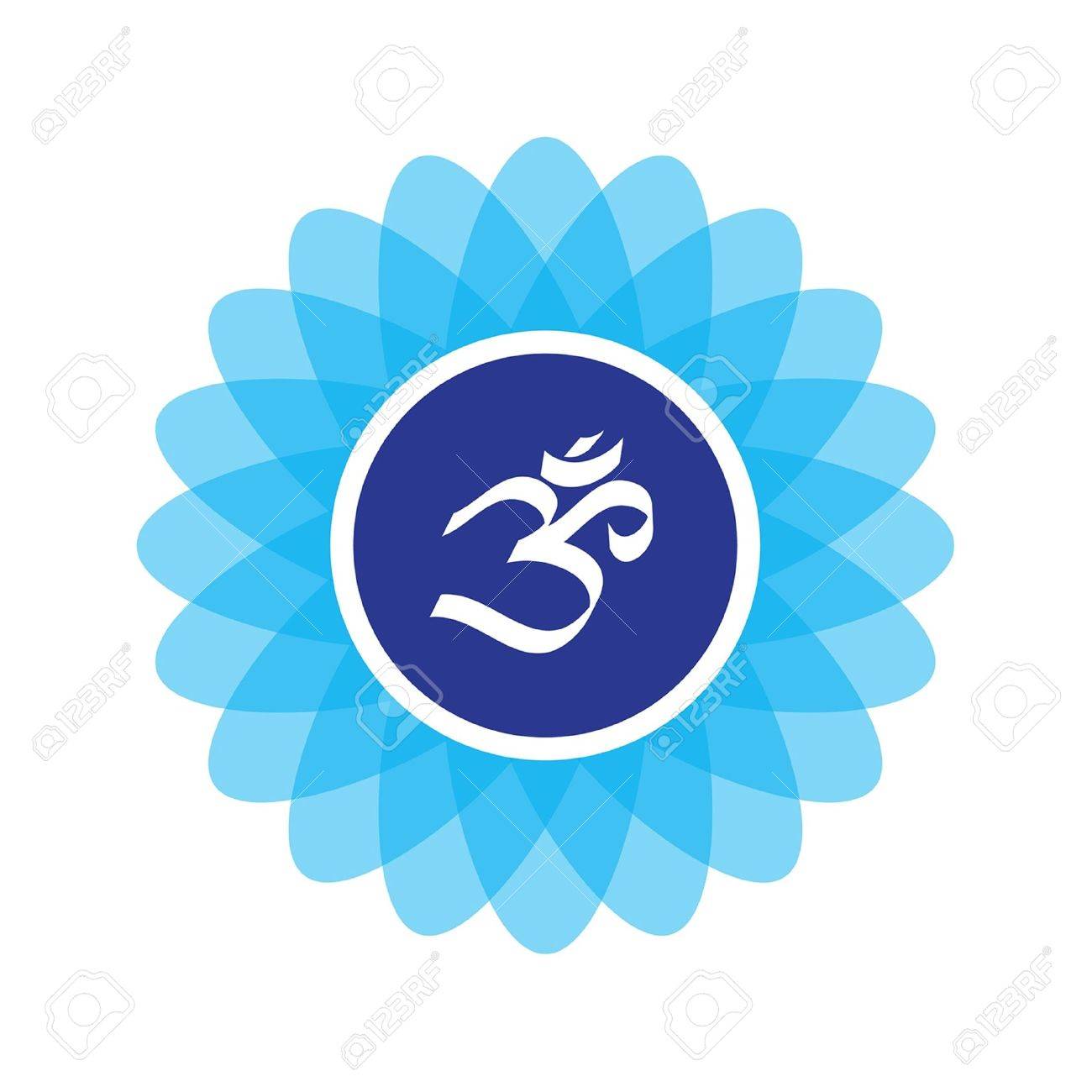 Le Symbole Composée Sur Un Fleur De Lotus Recommandée Impression Dutilisation Comme Un Autocollant Ajouter à Votre Site Web Ou Même Faire Un Patch