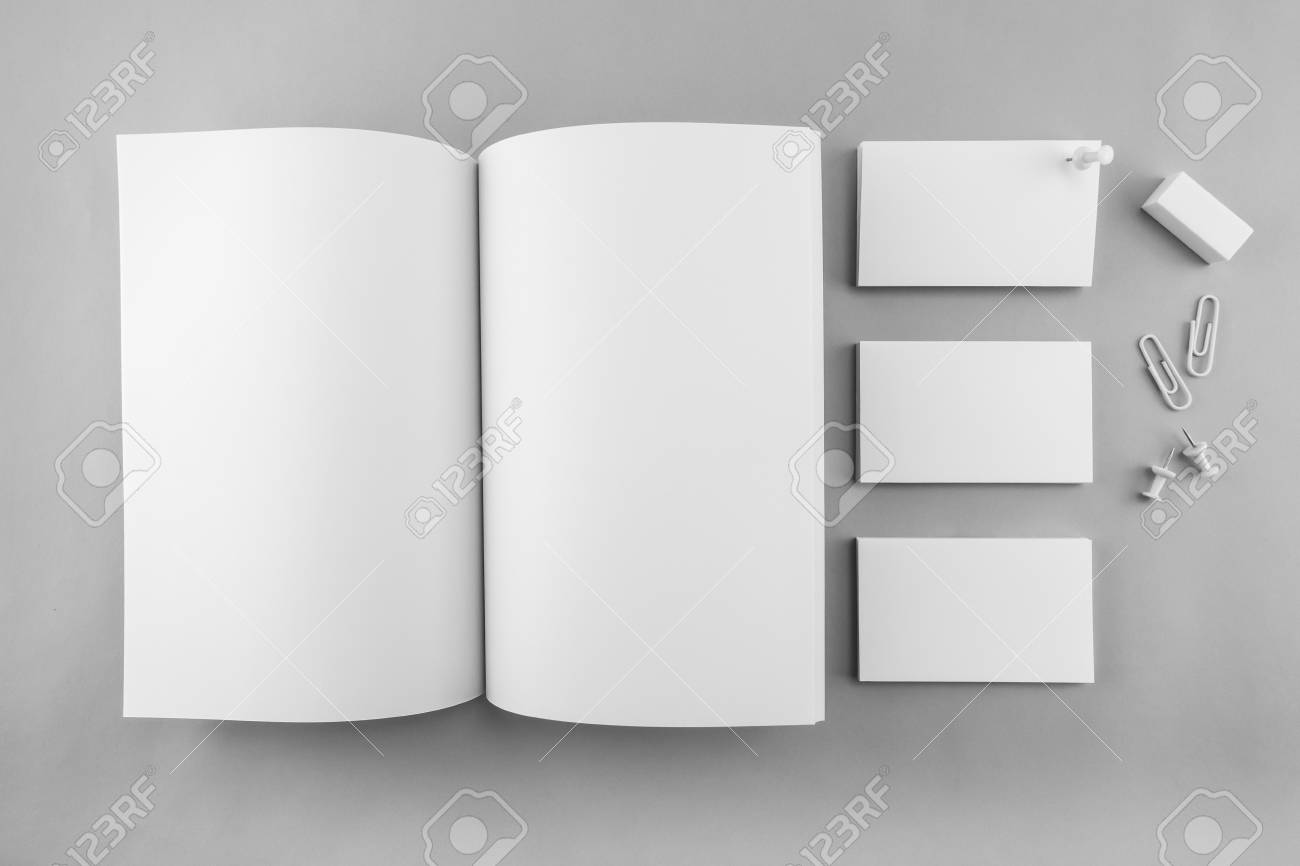 collection of blank catalog magazine book template and business