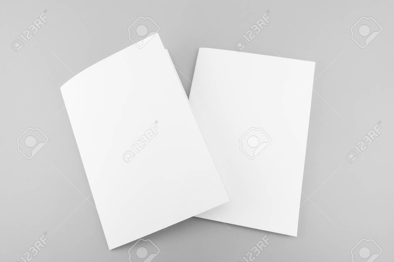 blank catalog magazine book template with soft shadows ready