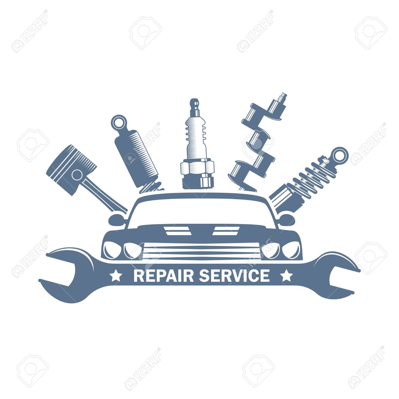monochrome vector garage service logo - 97559367 monochrome vector garage service logo - 97559367