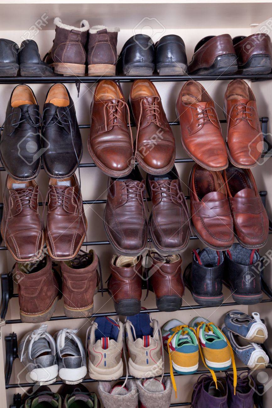 men s shoes mens slippers on Shoes Shelves With Used Leather Men S Slippers Stock Photo Picture And Royalty Free Image Image 17166746