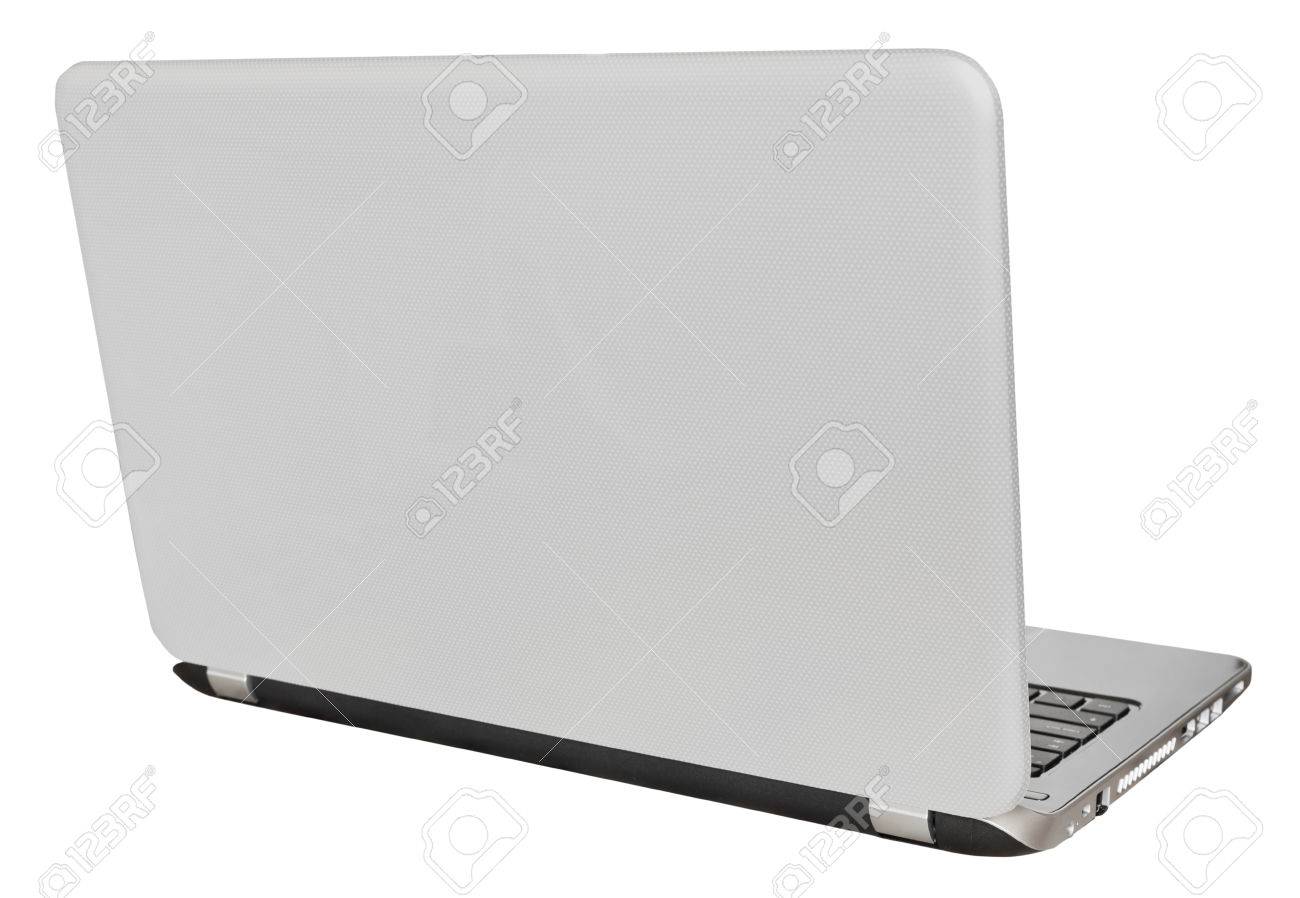 back view of open laptop display cover isolated on white background - 28802045 back view of open laptop display cover isolated on white background - 28802045