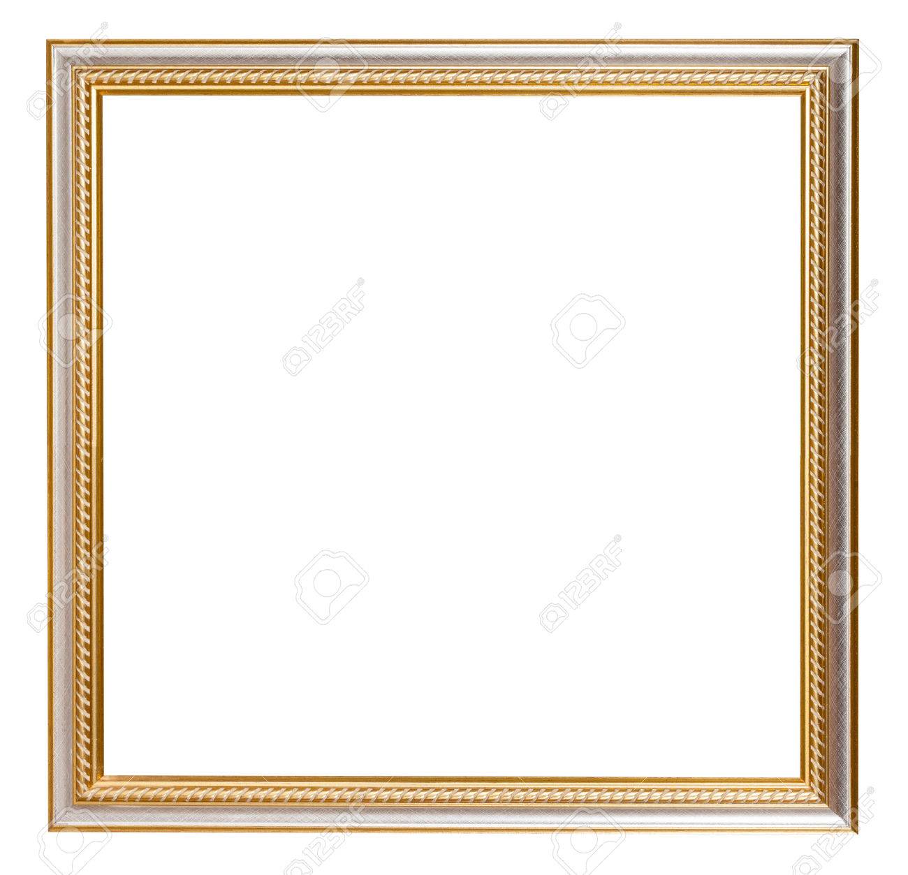 square golden carved wooden picture frame with cut out blank space isolated on white background - 43074444 square golden carved wooden picture frame with cut out blank space isolated on white background - 43074444