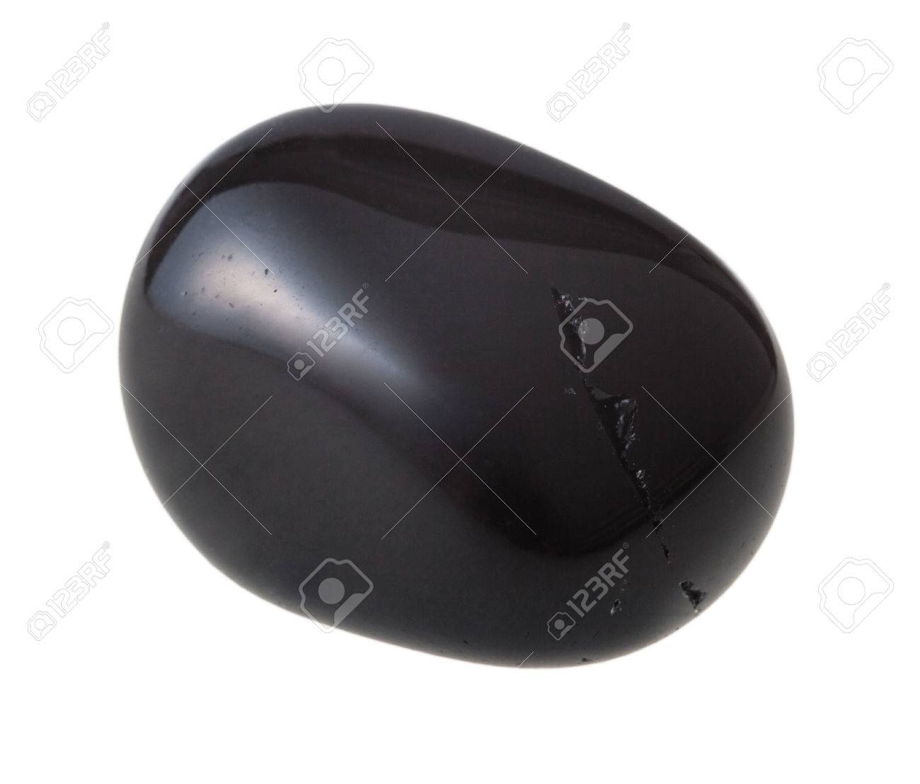 natural mineral gem stone - Black Onyx gemstone isolated on white background close up - 50862006 natural mineral gem stone - Black Onyx gemstone isolated on white background close up - 50862006