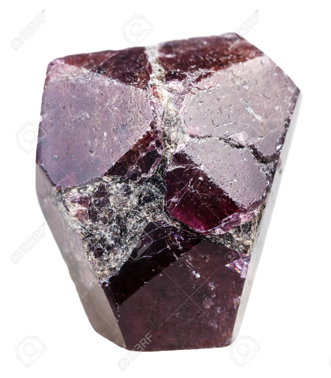 macro shooting of natural mineral stone - crystal of garnet (almandine) rock isolated on white background - 52347391 macro shooting of natural mineral stone - crystal of garnet (almandine) rock isolated on white background - 52347391