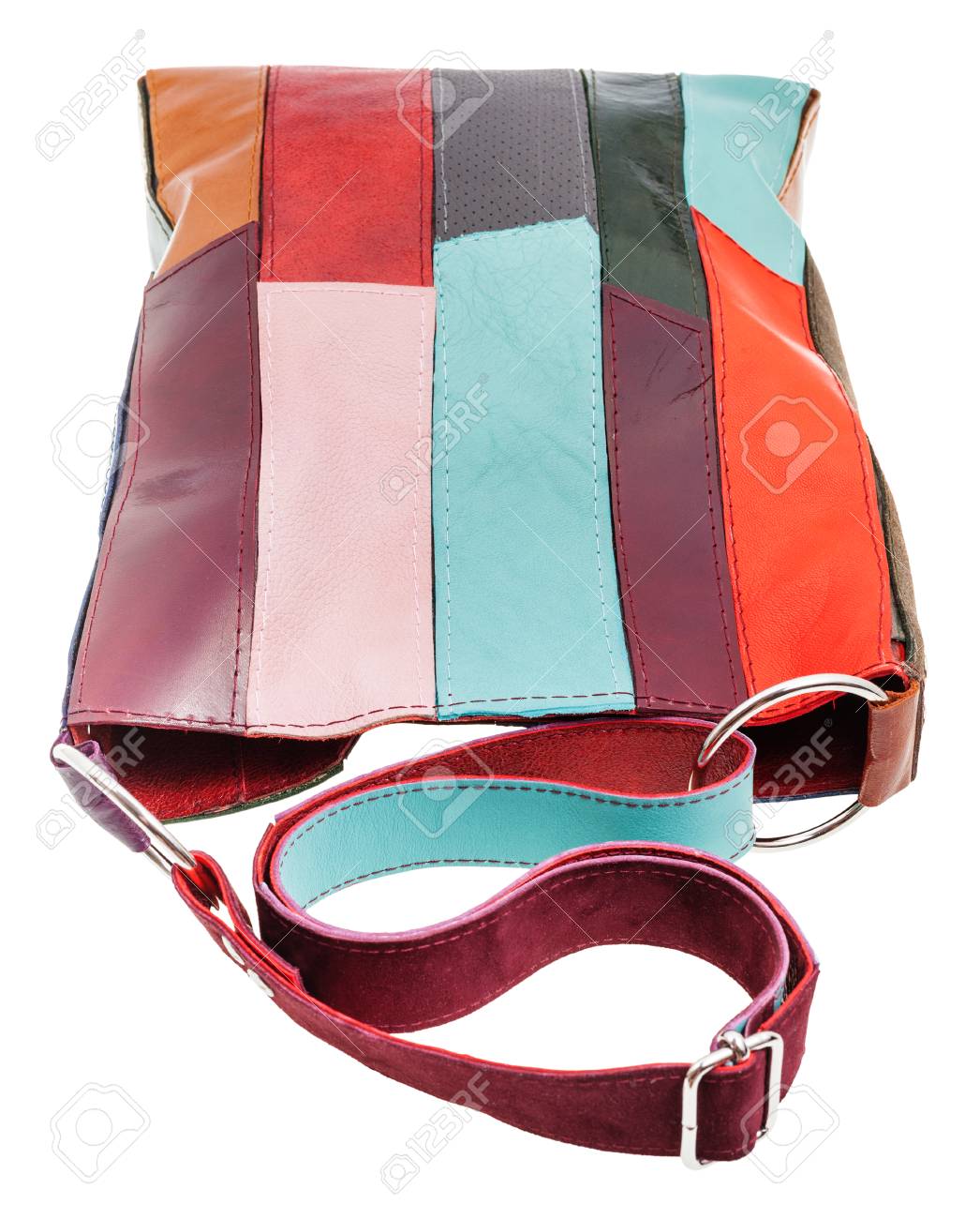 multi colored handbags