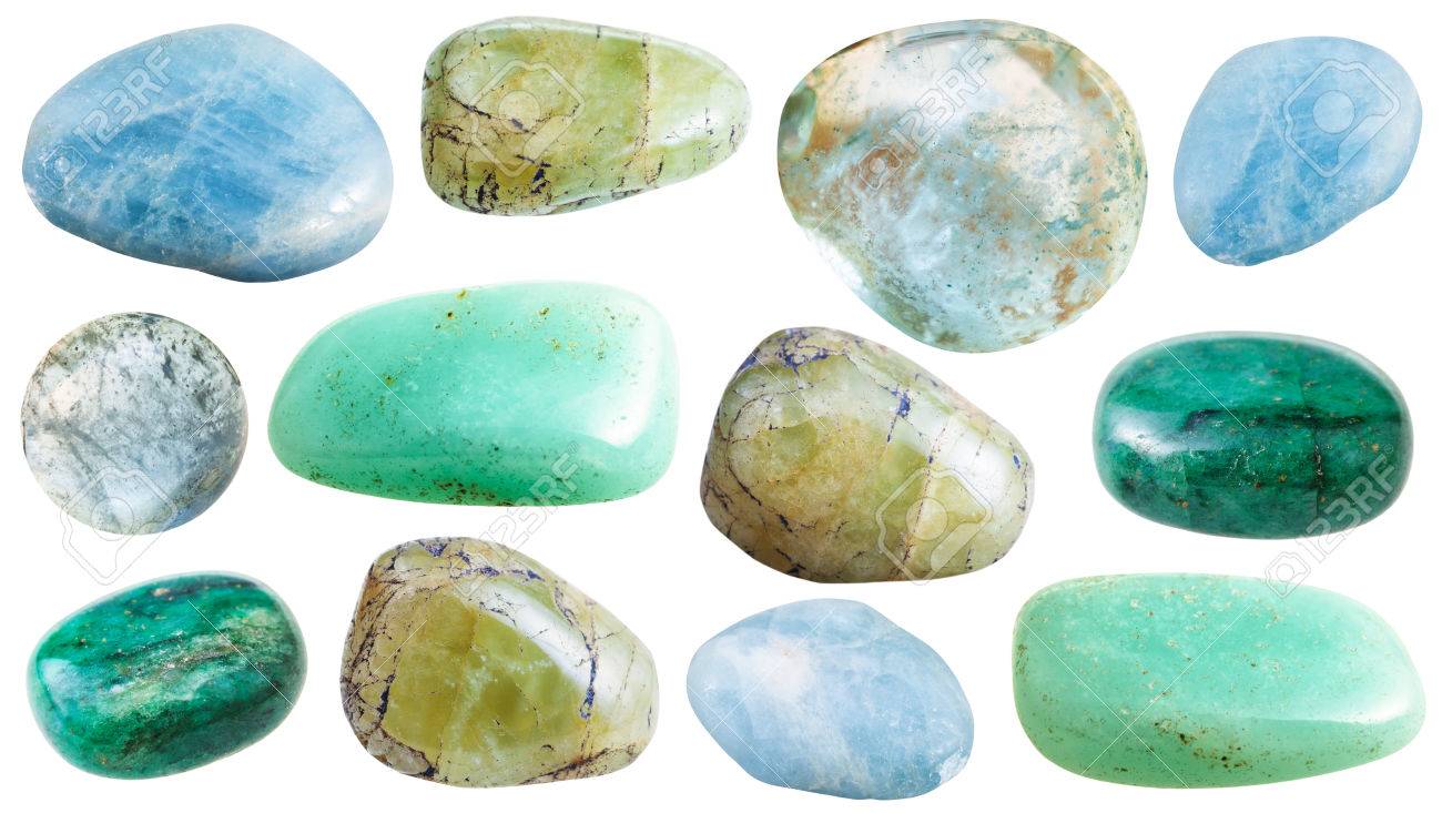set of various beryl aquamarine beril emerald natural mineral