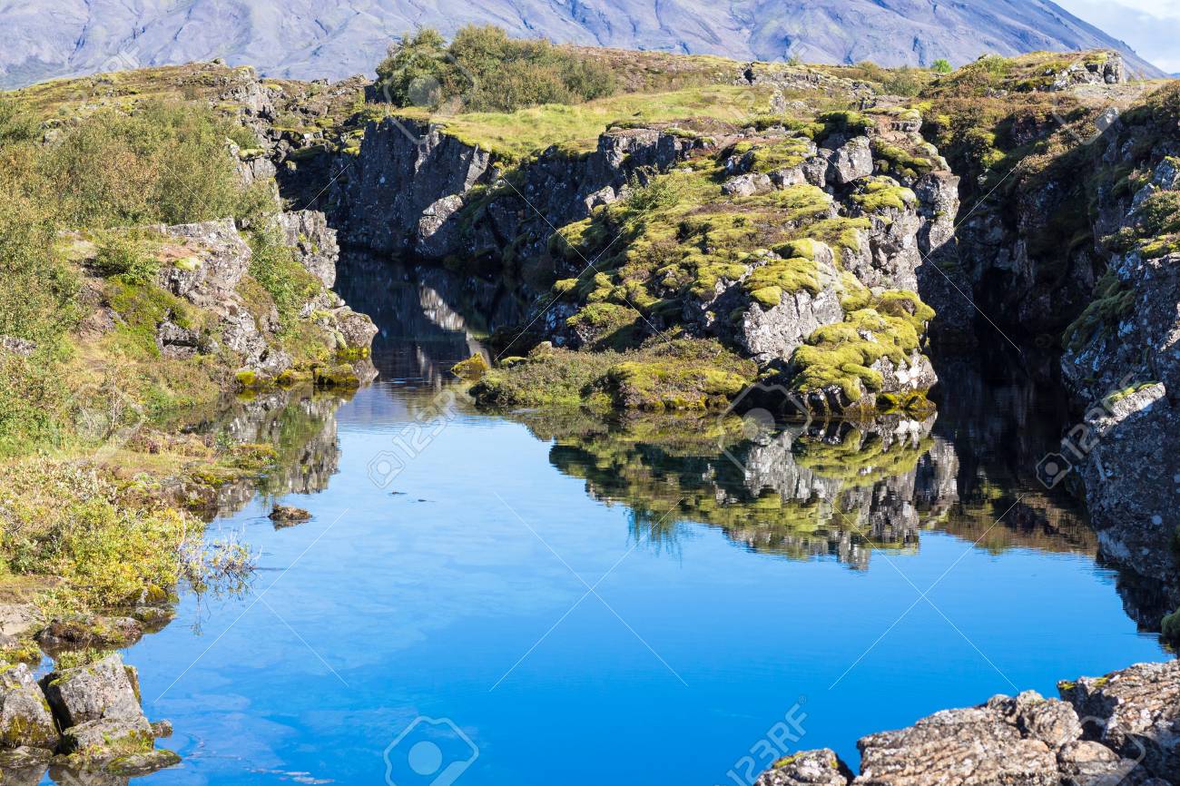 travel to Iceland - view of Silfra fissure in rift valley of Thingvellir national park in september - 90742461 travel to Iceland - view of Silfra fissure in rift valley of Thingvellir national park in september - 90742461