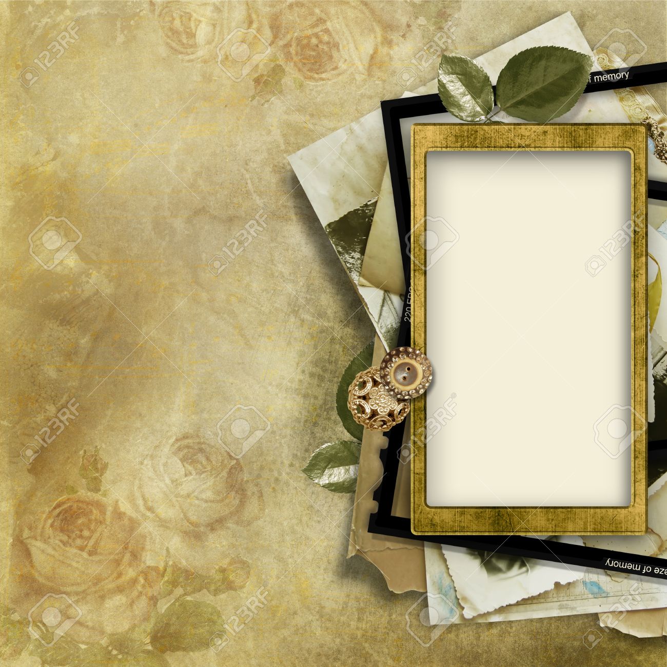 vintage photo album page