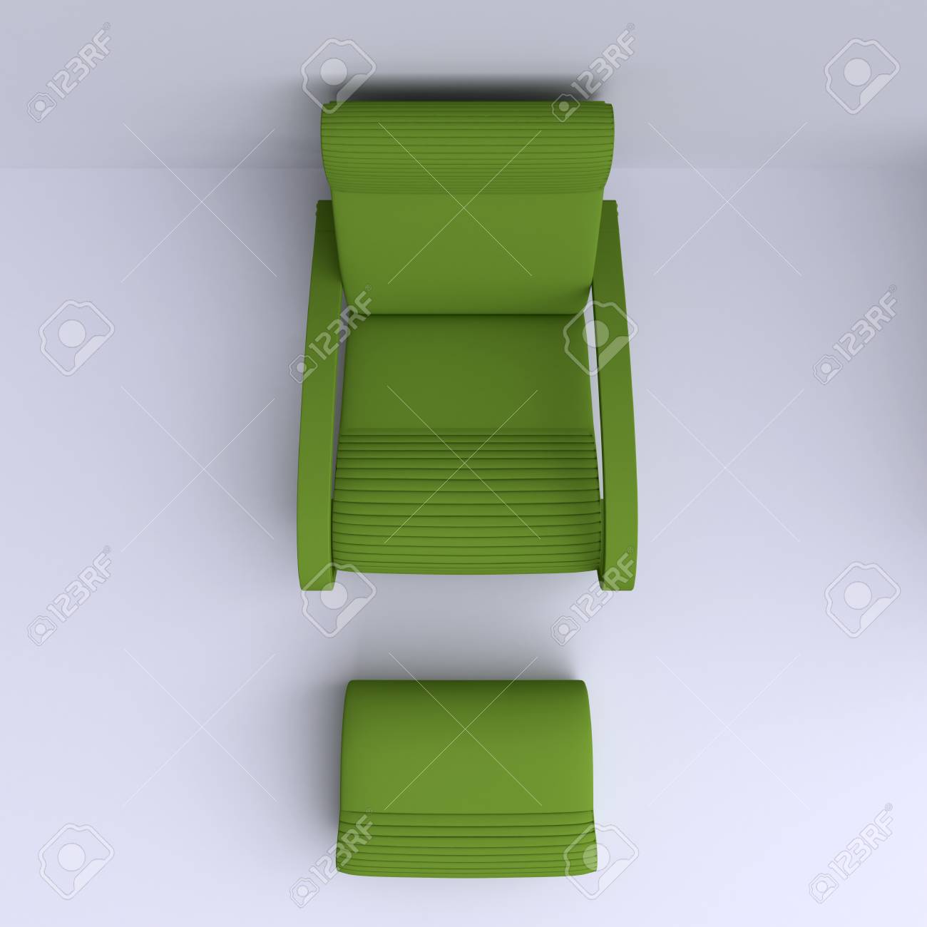 部屋の隅の肘掛け椅子 平面図です 3 D イラスト の写真素材 画像素材 Image