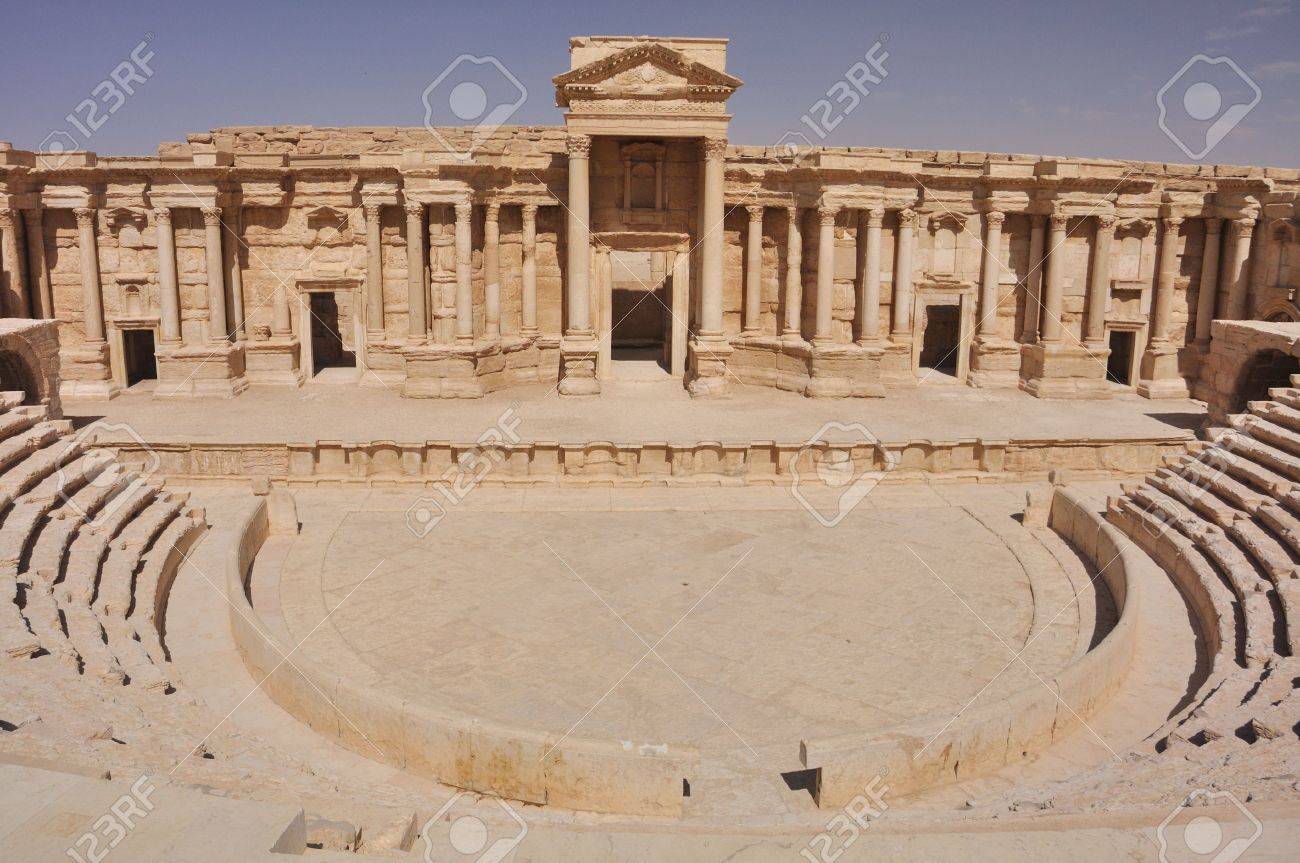 The Second Most Noteworthy Remain In Palmyra Is The Theater Stock Photo Picture And Royalty Free Image Image 6345955