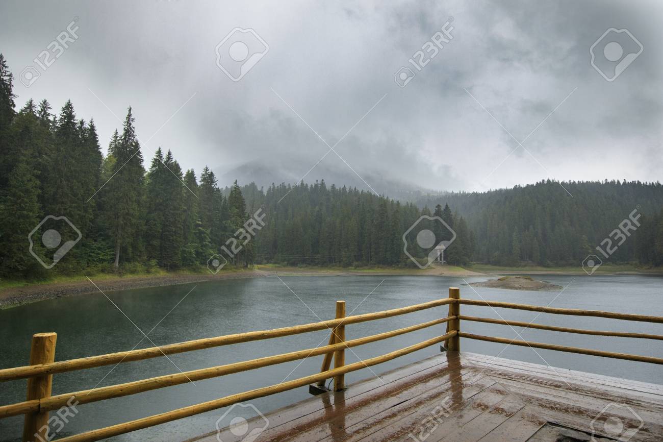 rainy landscape of mountain