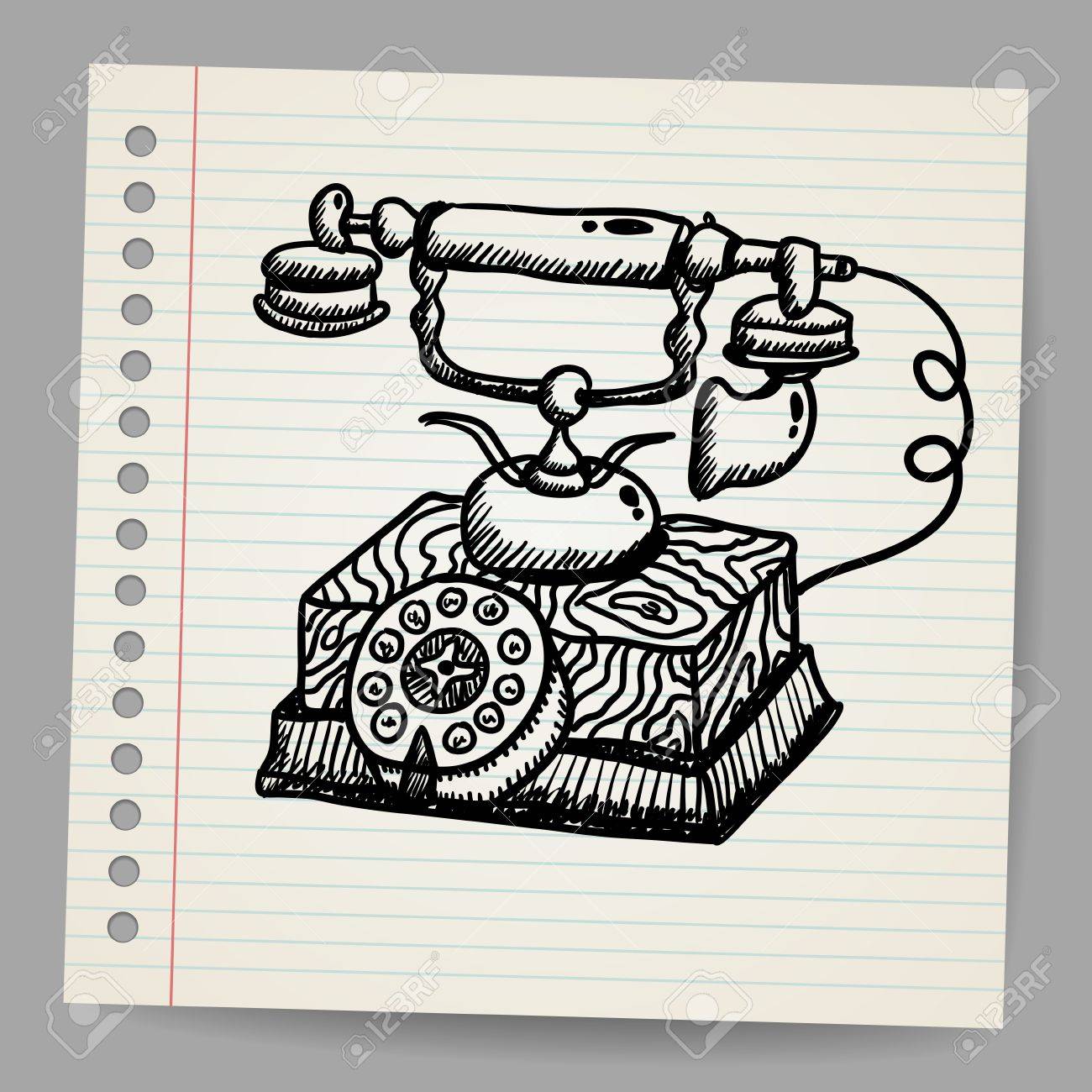 Doodle Vintage Phone Royalty Free Cliparts Vectors And Stock