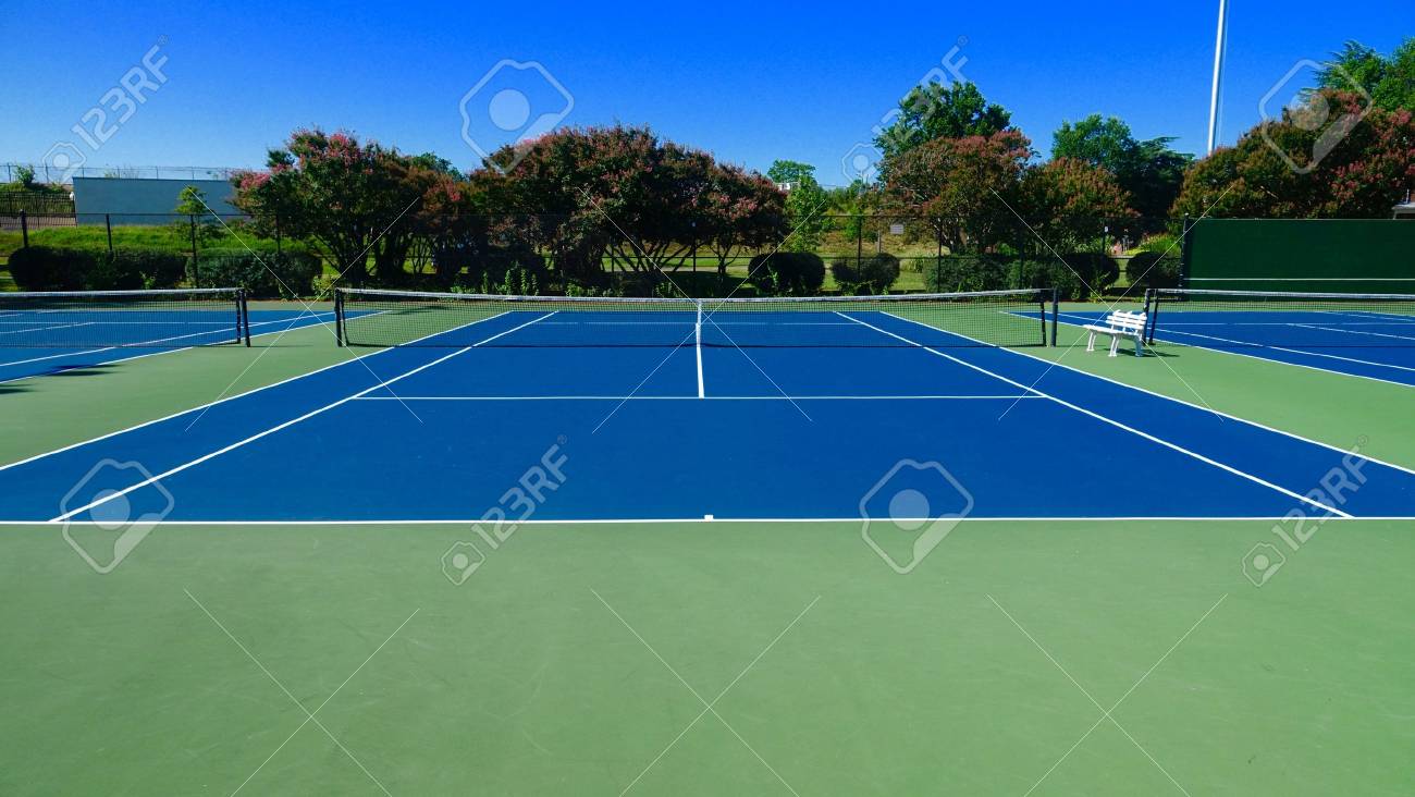 Outdoor Tennis Court Stock Photo, Picture And Royalty Free Image. Image  83524130.