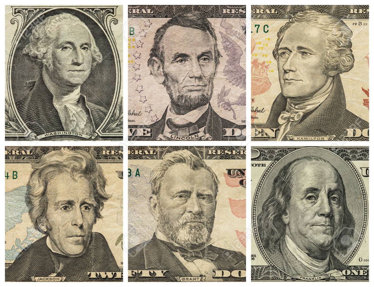 portraits of six presidents