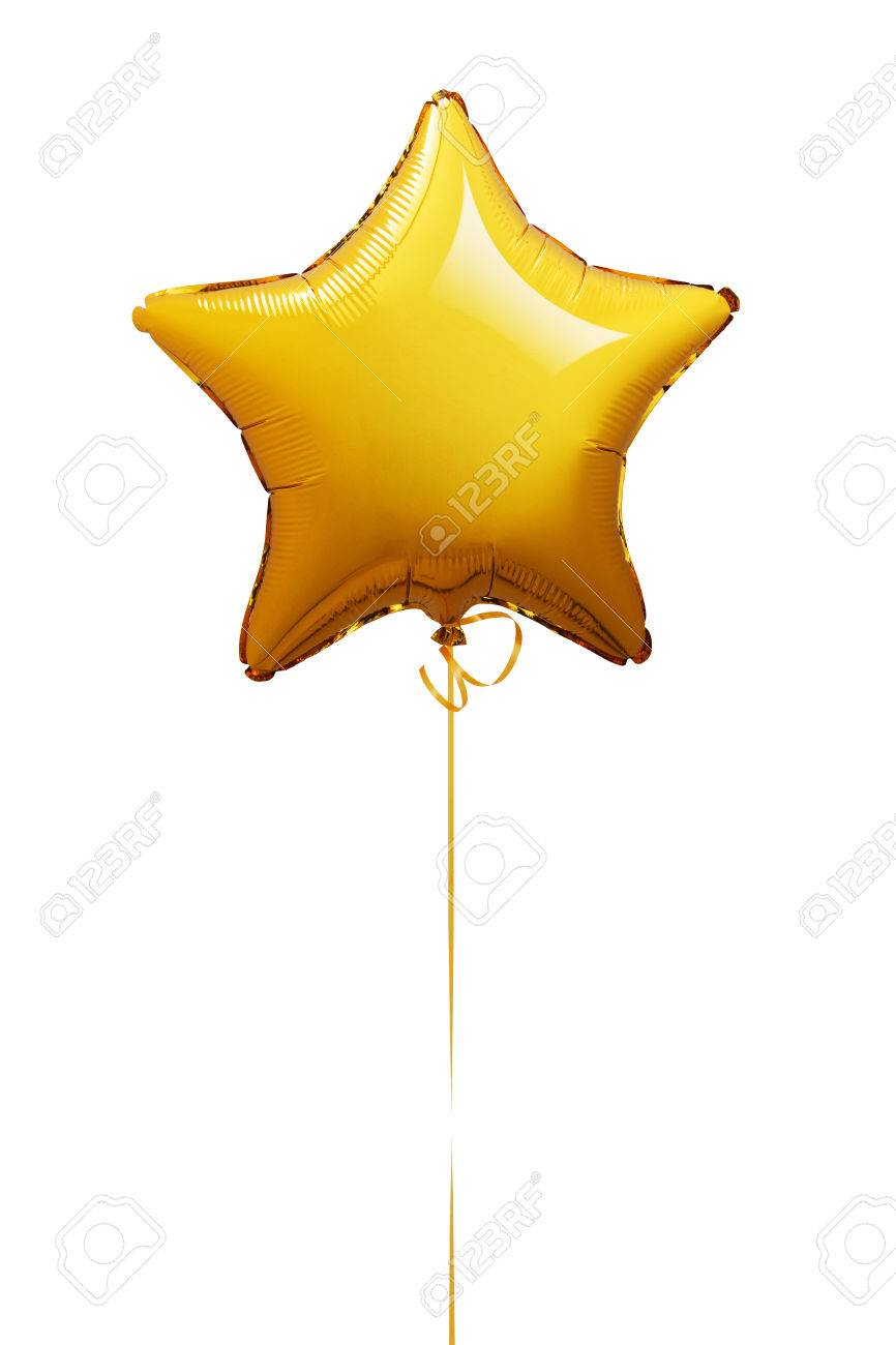 分離された星型バルーン ホワイト クリッピング パス の写真素材 画像素材 Image