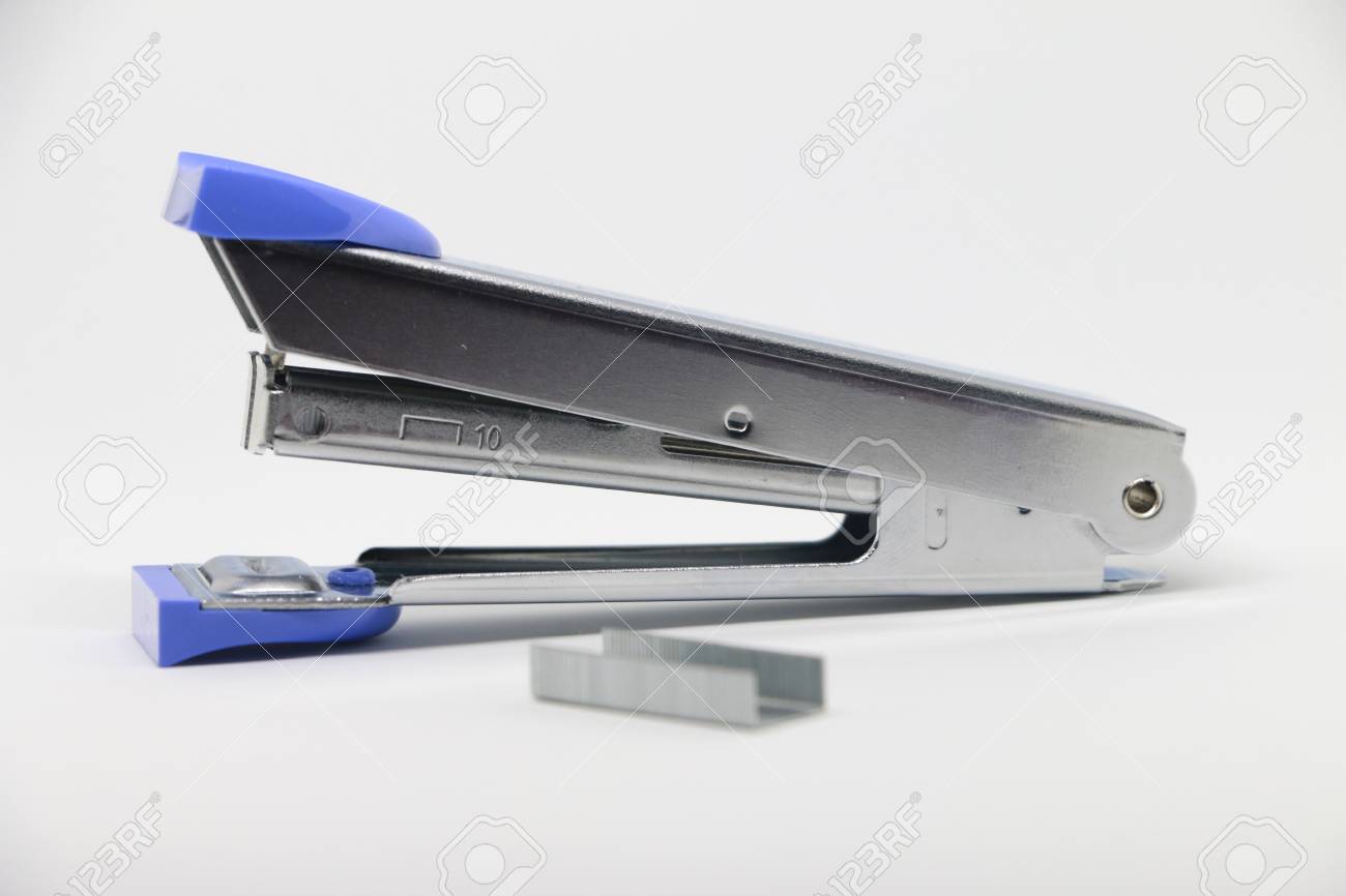 stapler on the white