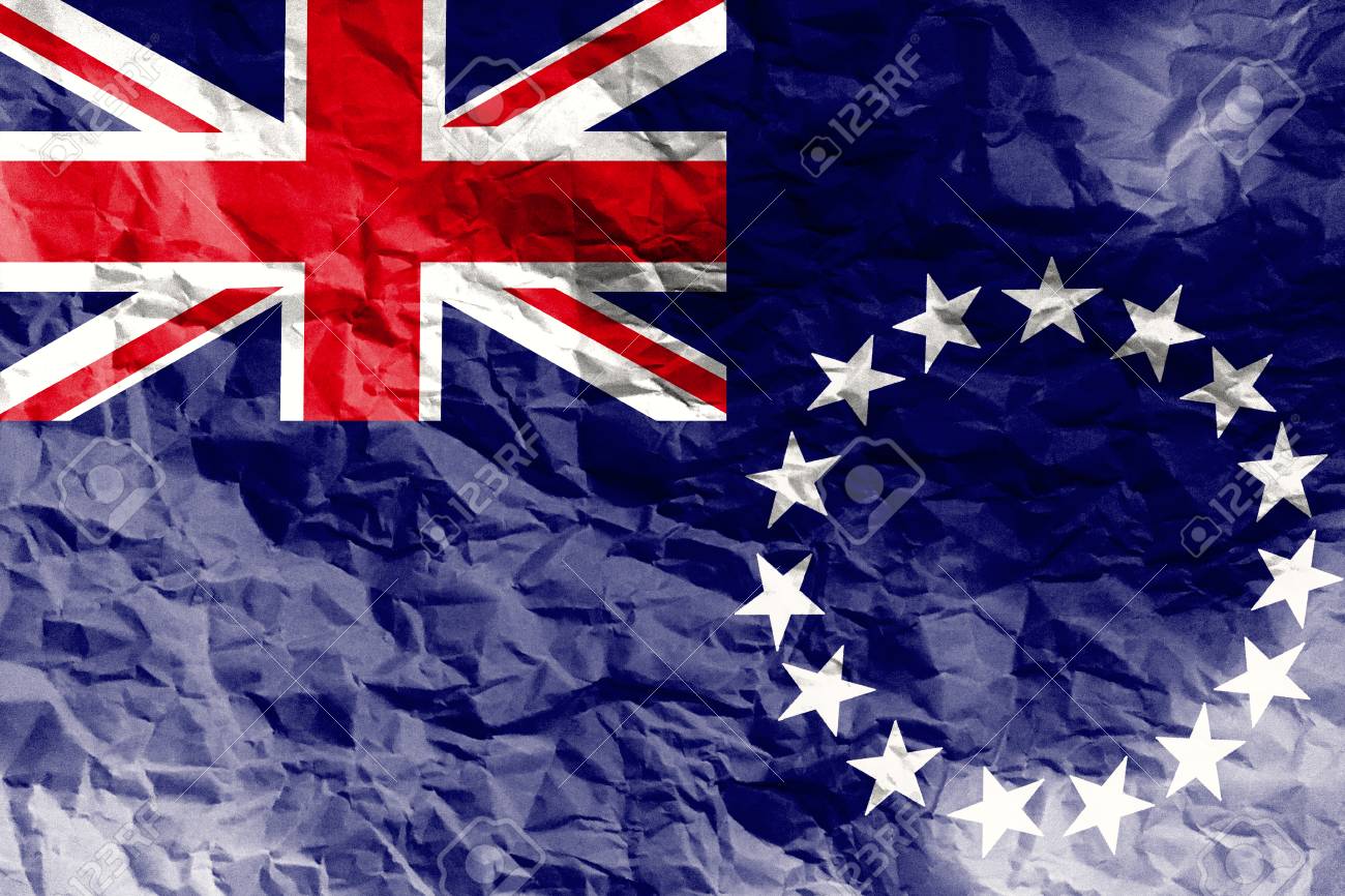 クック諸島の旗 クック諸島の国旗 3 D の図記号 の写真素材 画像素材 Image