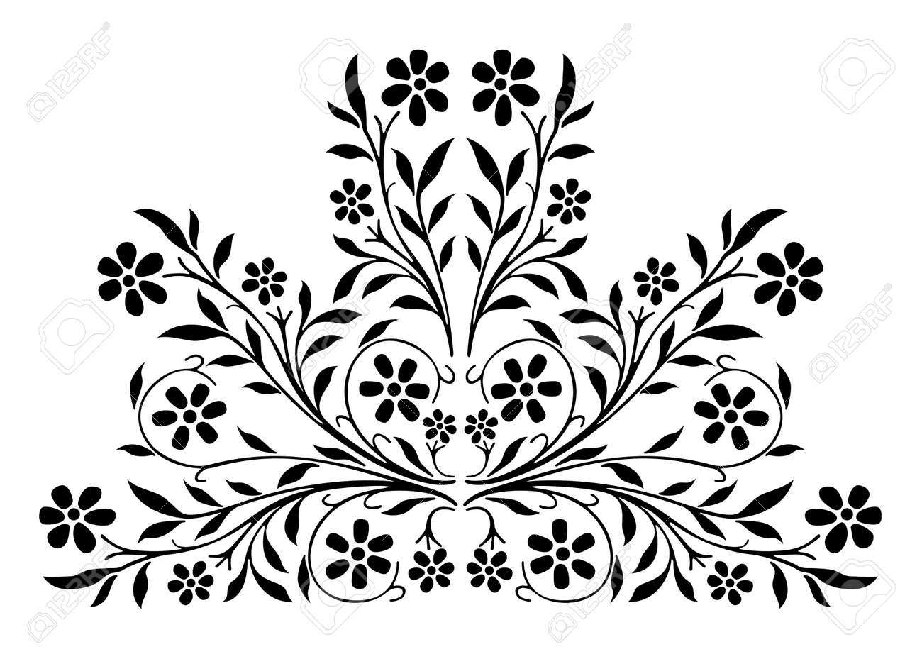 floral artwork stock photo