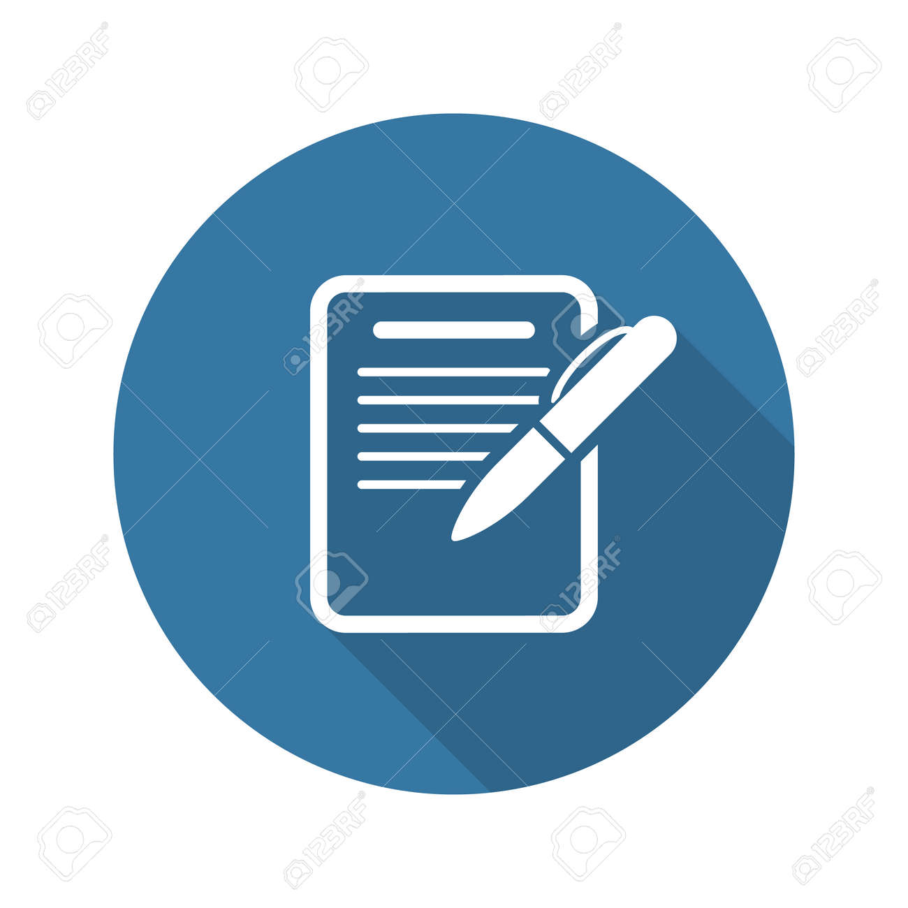 summary icon business concept flat design isolated illustration