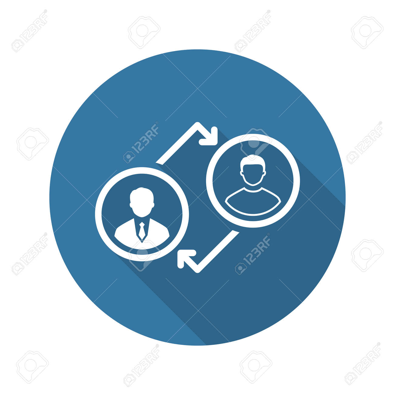 coaching icon business concept flat design isolated illustration