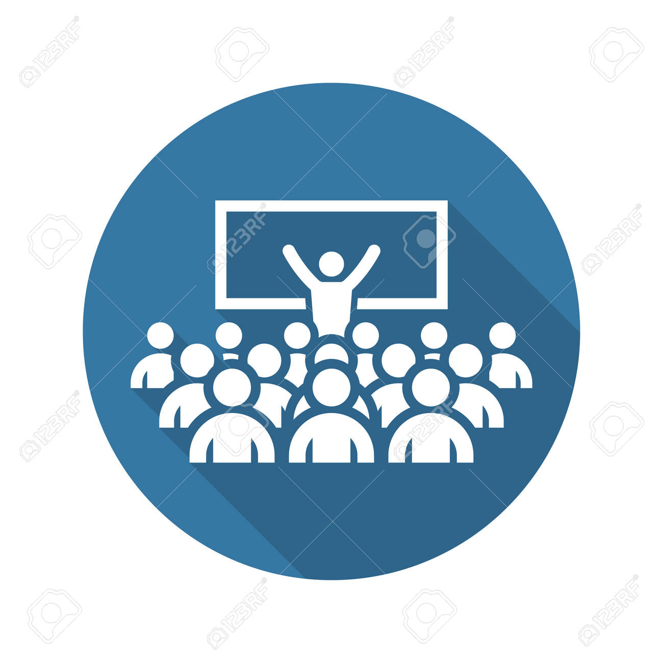 coaching icon business concept flat design isolated royalty free