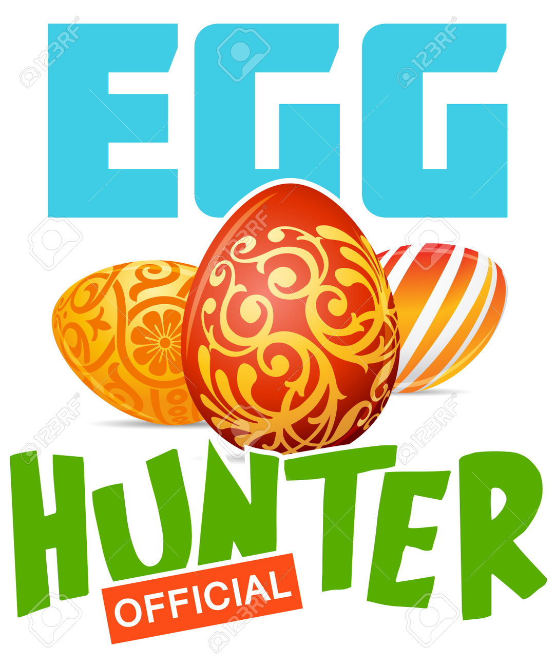 Easter Egg Hunter Poster Royalty Free Cliparts Vectors And Stock Illustration Image