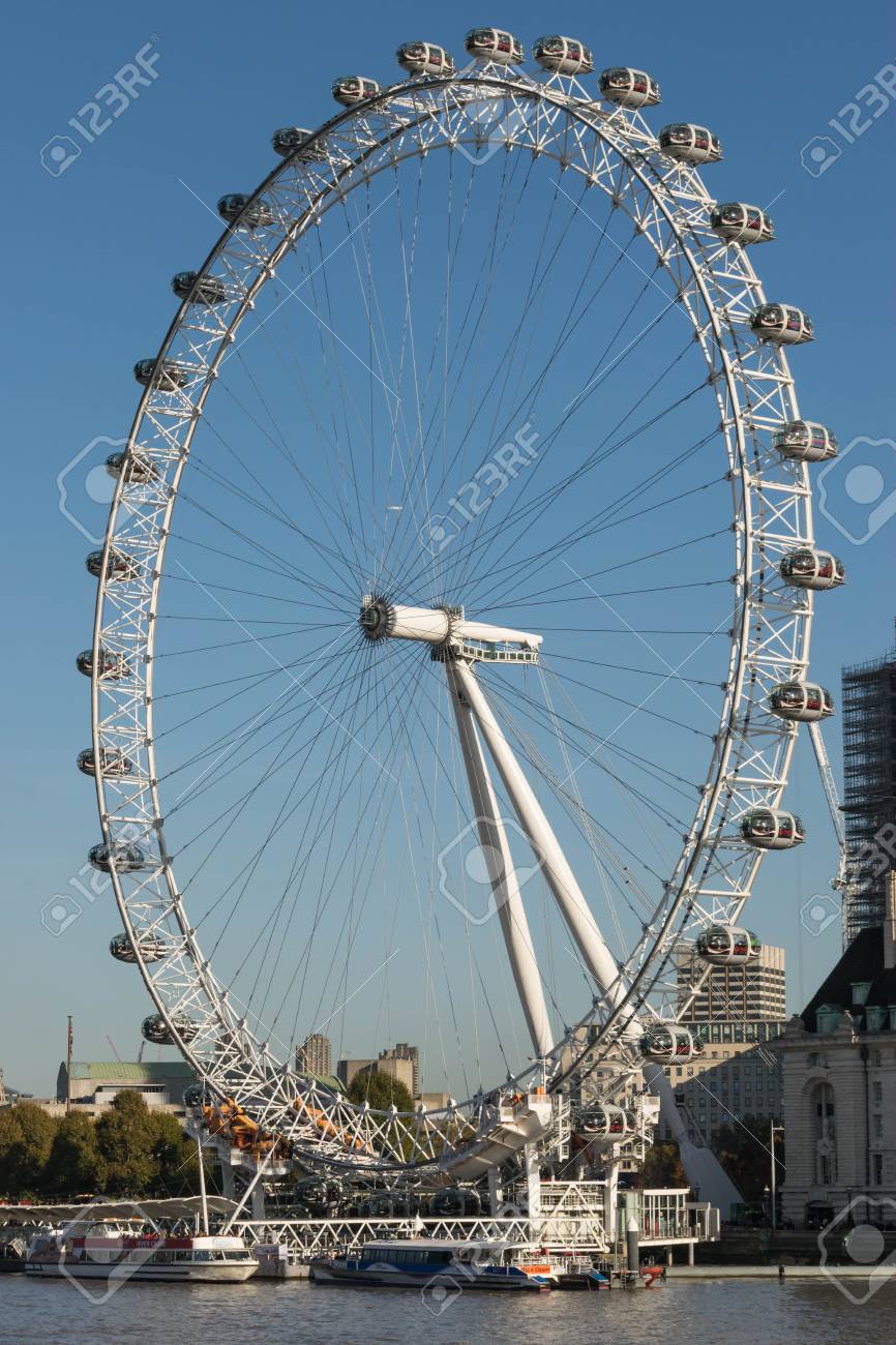 London Uk October 17th 2017 Close Up Of The London Eye In
