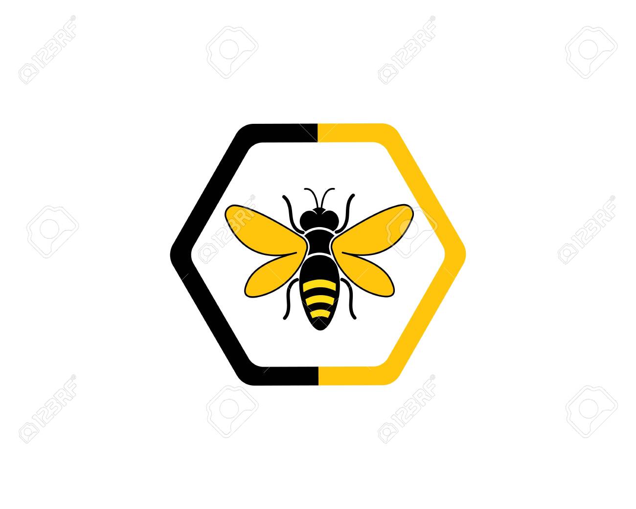 Honey Bee Logo Template Vector Icon Illustration Design Royalty Free Cliparts Vectors And Stock Illustration Image 119523112