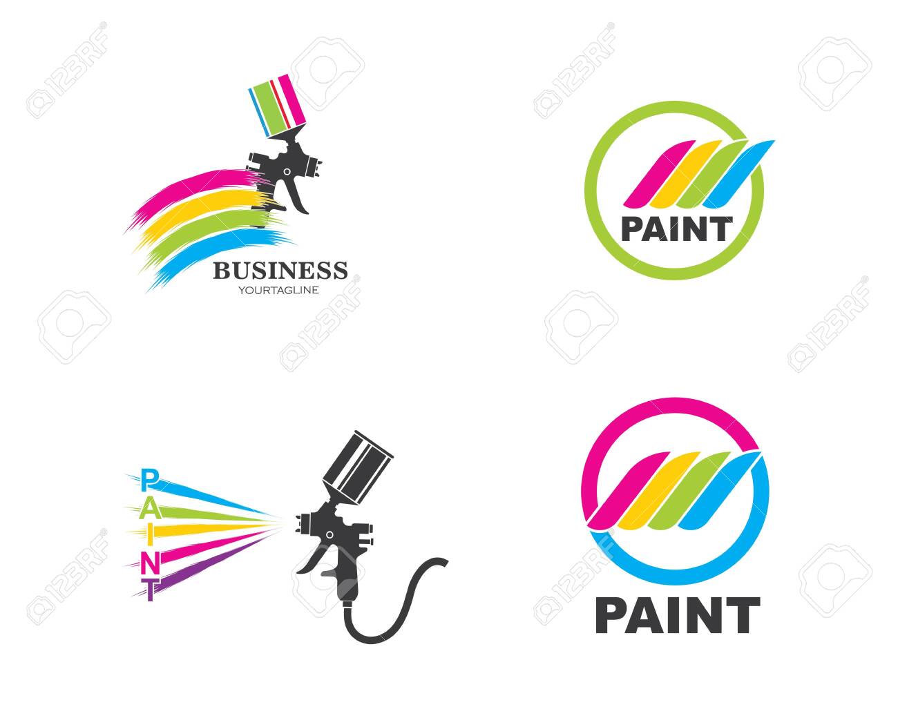 Spray Gun Paint Logo Icon Vector Illustration Design Royalty Free Cliparts Vectors And Stock Illustration Image 128041069