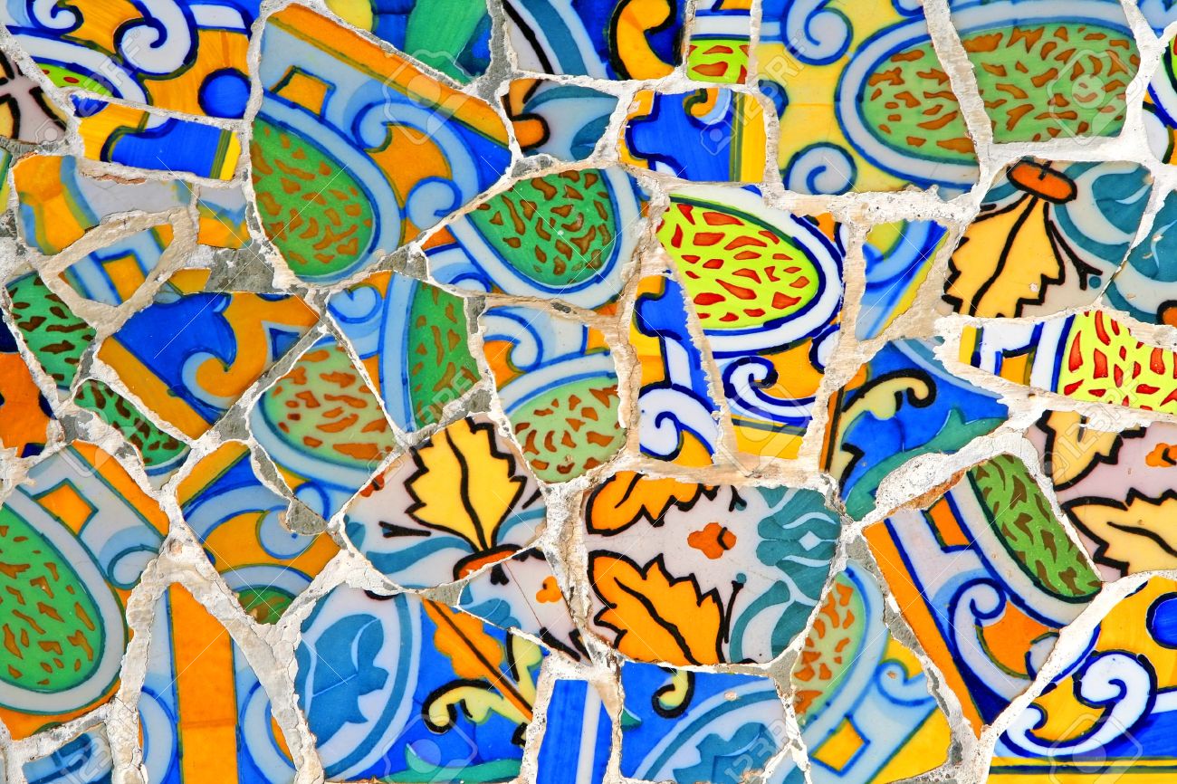 スペイン バルセロナBarcino タイル モザイク アートデザイン