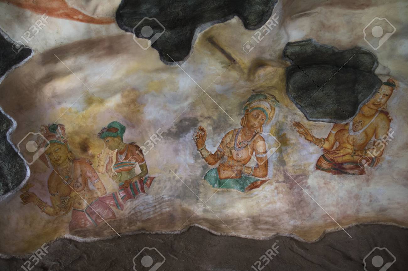 The Famous Frescos Of The Sigiriya Maiden Were Painted In The Stock Photo Picture And Royalty Free Image Image