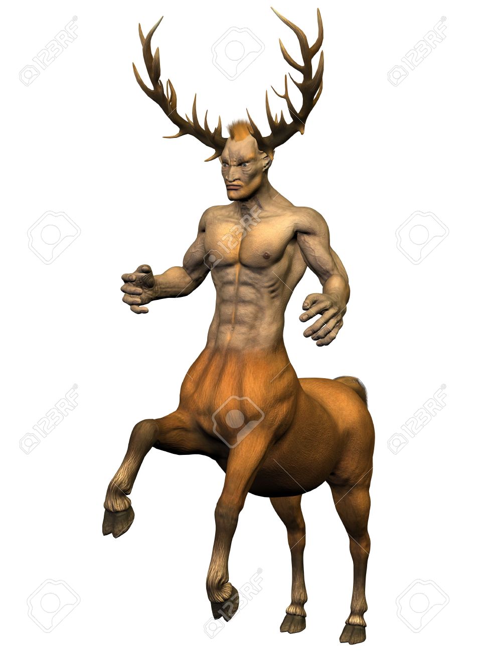 3 D のレンダリング画像分離した白い背景の上のケンタウルス の写真素材 画像素材 Image