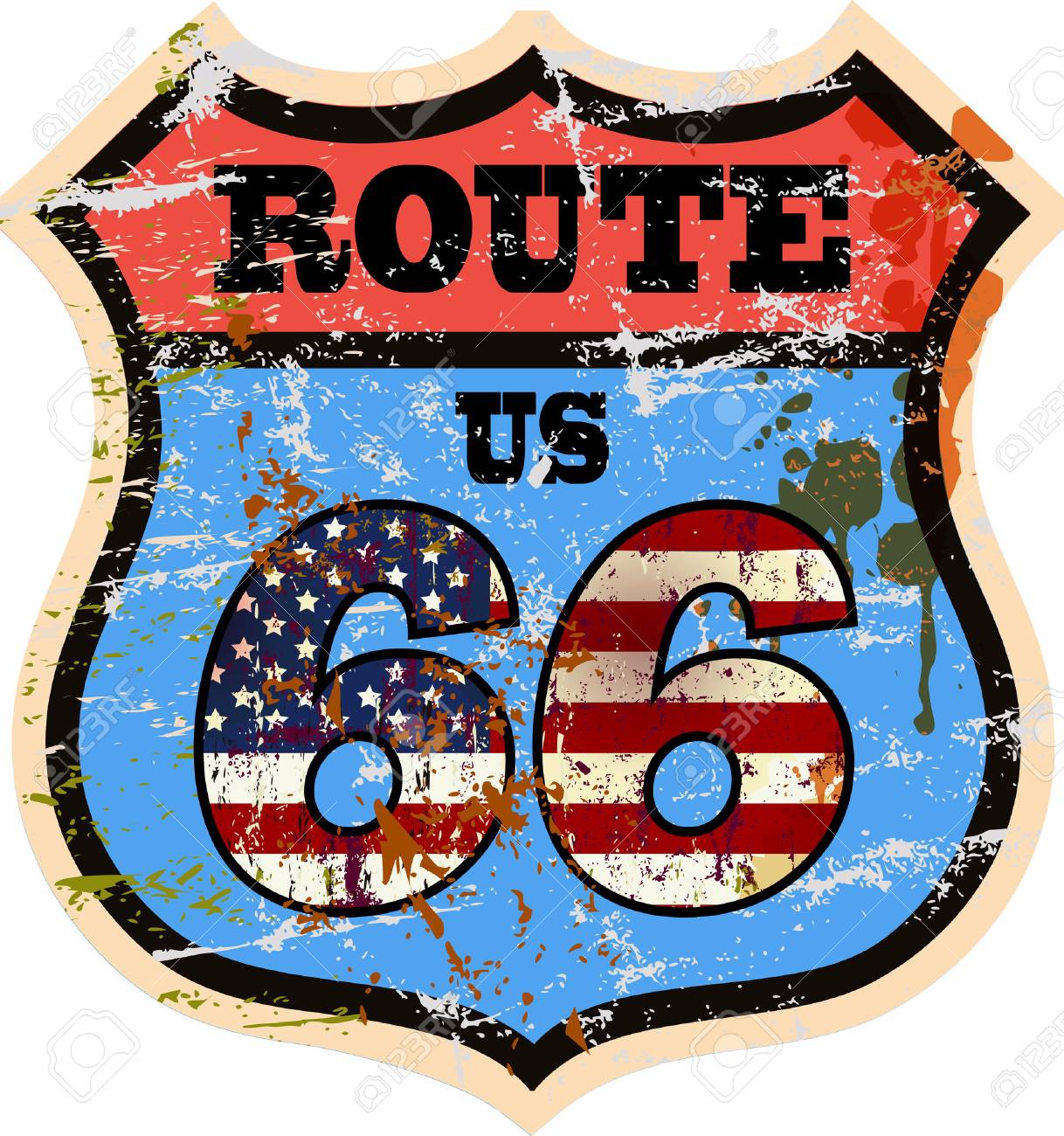 ビンテージ 日本製 ロンクラブ RonCrabb ON ROUTE 66 ルート66