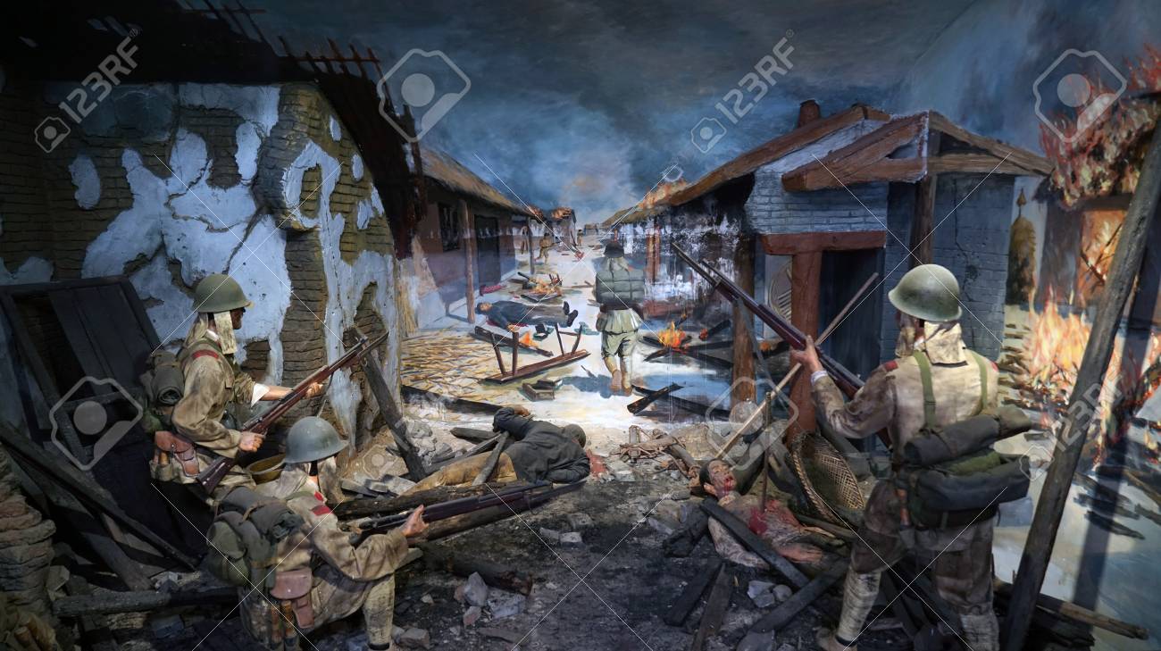 反日本の戦場で 江川博物館 の写真素材 画像素材 Image