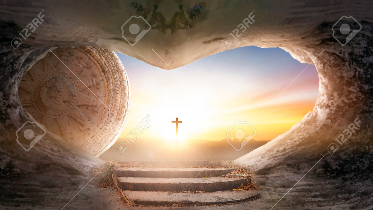 Easter And Good Friday Concept, Heart Shaped Empty Tomb With Cross On  Mountain Sunset Background Stock Photo, Picture and Royalty Free Image.  Image 202181009., image size:1300x732