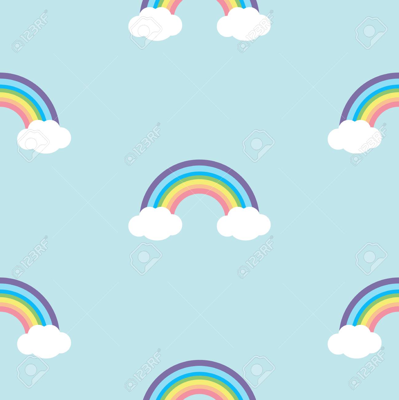 Pastel rainbow seamless pattern - 116297412 Pastel rainbow seamless pattern - 116297412