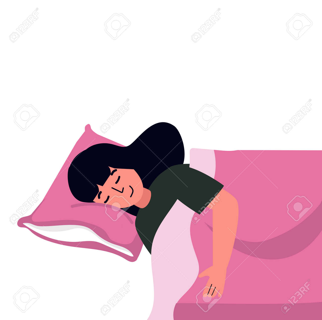 young woman Sleeping relax with Pillow - 168920027 young woman Sleeping relax with Pillow - 168920027